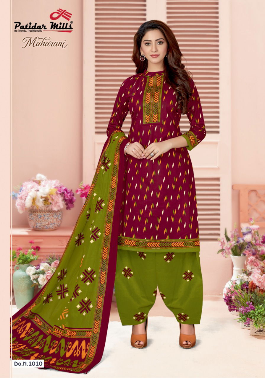 Patidar Maharani Latest Collection Designer Printed Daily Wear Casual Wear Pure Cotton Dress Material