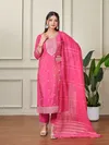 Plus Rachna By Aanchi Roman Shimmer Kurti With Bottom Dupatta Wholesale Online