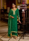 Saanjh By Rangoon Chinon With Fancy Work Suit Bulk Orders In India