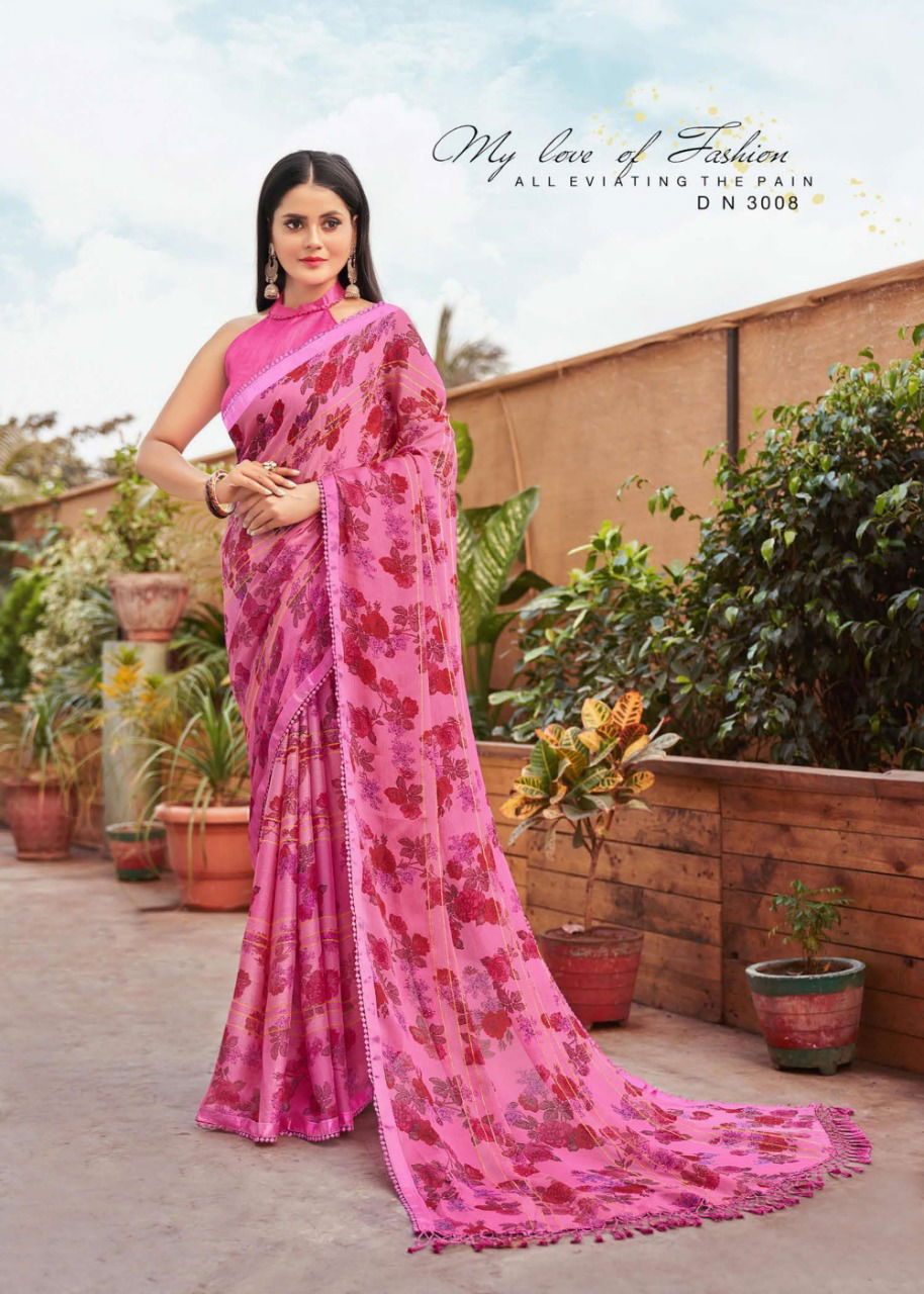 MANSAROVER SURAHI Latest Fancy Casual Wear Moss chiffon zari with Kangri Chitin Border And American Blouse Collection