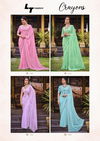 Crayon Vol 1 By Kashvi Nc Pattern Designer Saree Wholesale In India