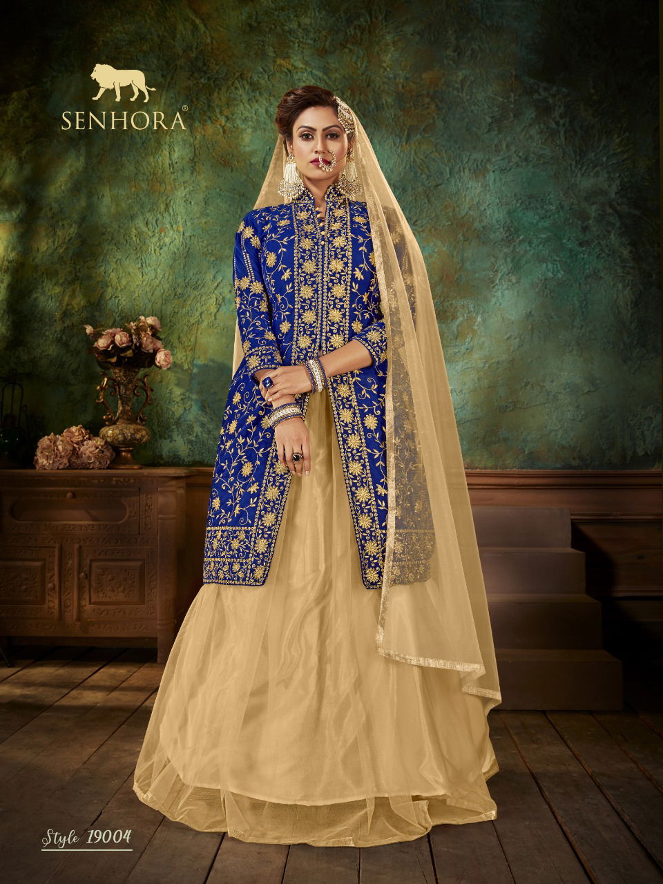 Senhora Zara 19 Colours Wedding Wear Velvet With Embroidery And Stone Work With Net Dupatta And Skirt Salwar Suits Collection
