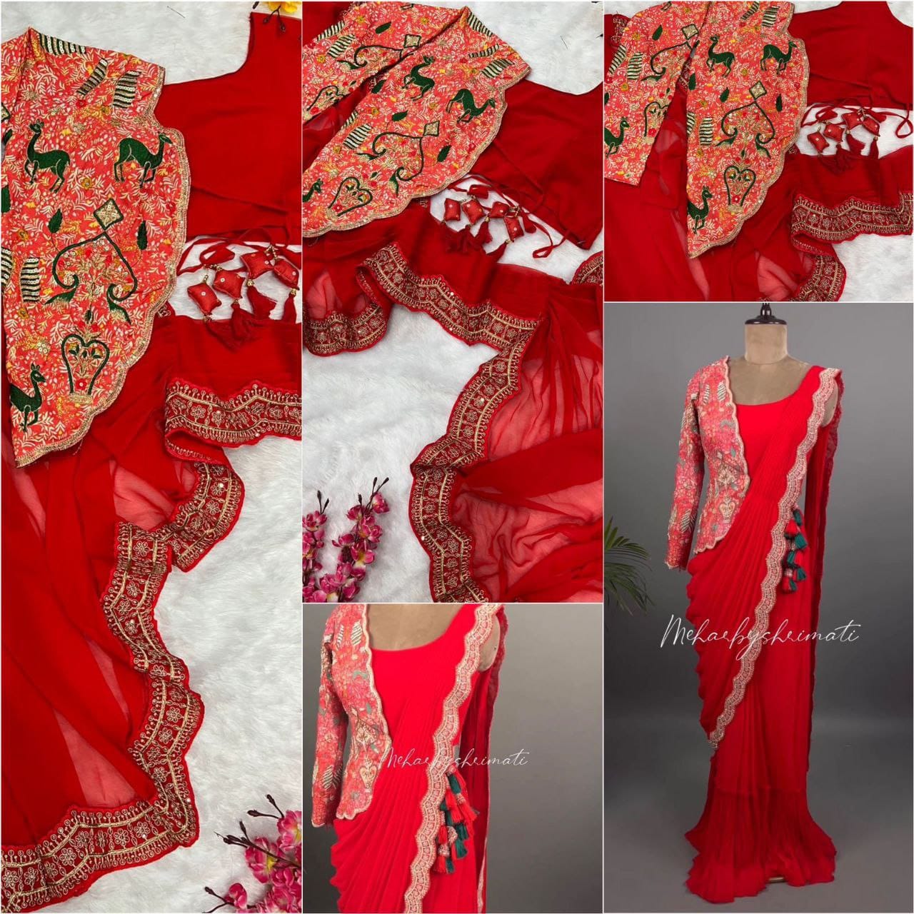 Code 37 Georgette Designer Party Wear Sarees Catalog