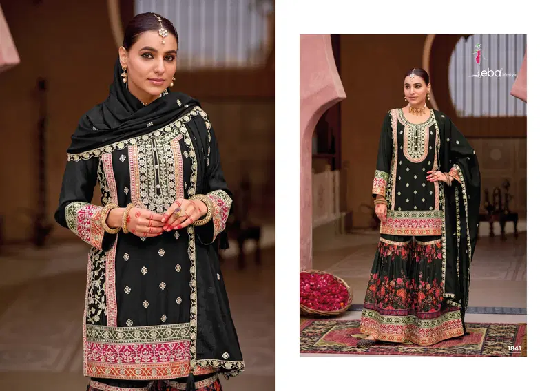 Rang Black & White By Eba Chinon Readymade Suits Suppliers In Mumbai