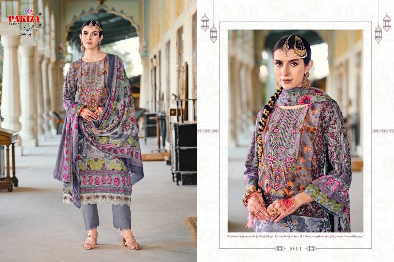 Nazakat Vol 56 By Pakiza Lawn Printed Dress Material Exporters In India
