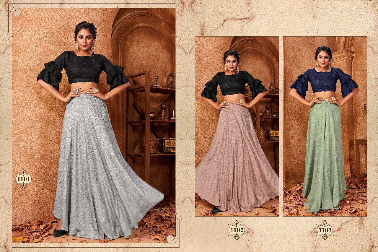 Zaira Latest Designer Party Wear Top With Skirt Collection 