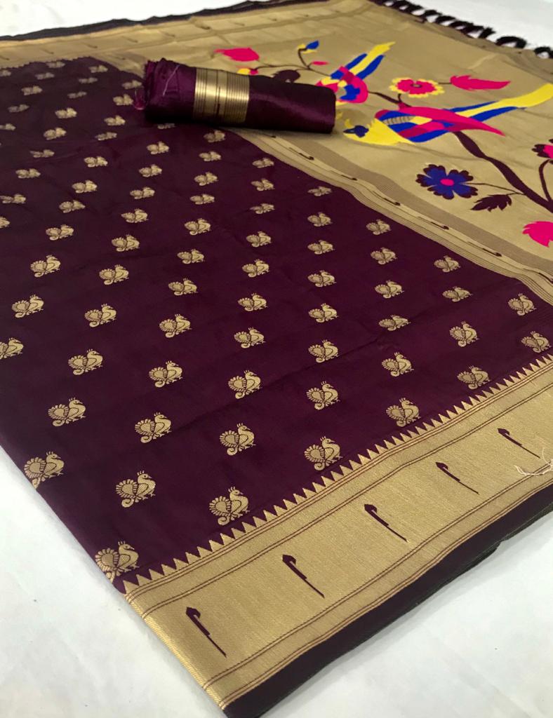 Rajyog New Paithani Silk Latest fancy Festive Casual Wear Silk Sarees Collection