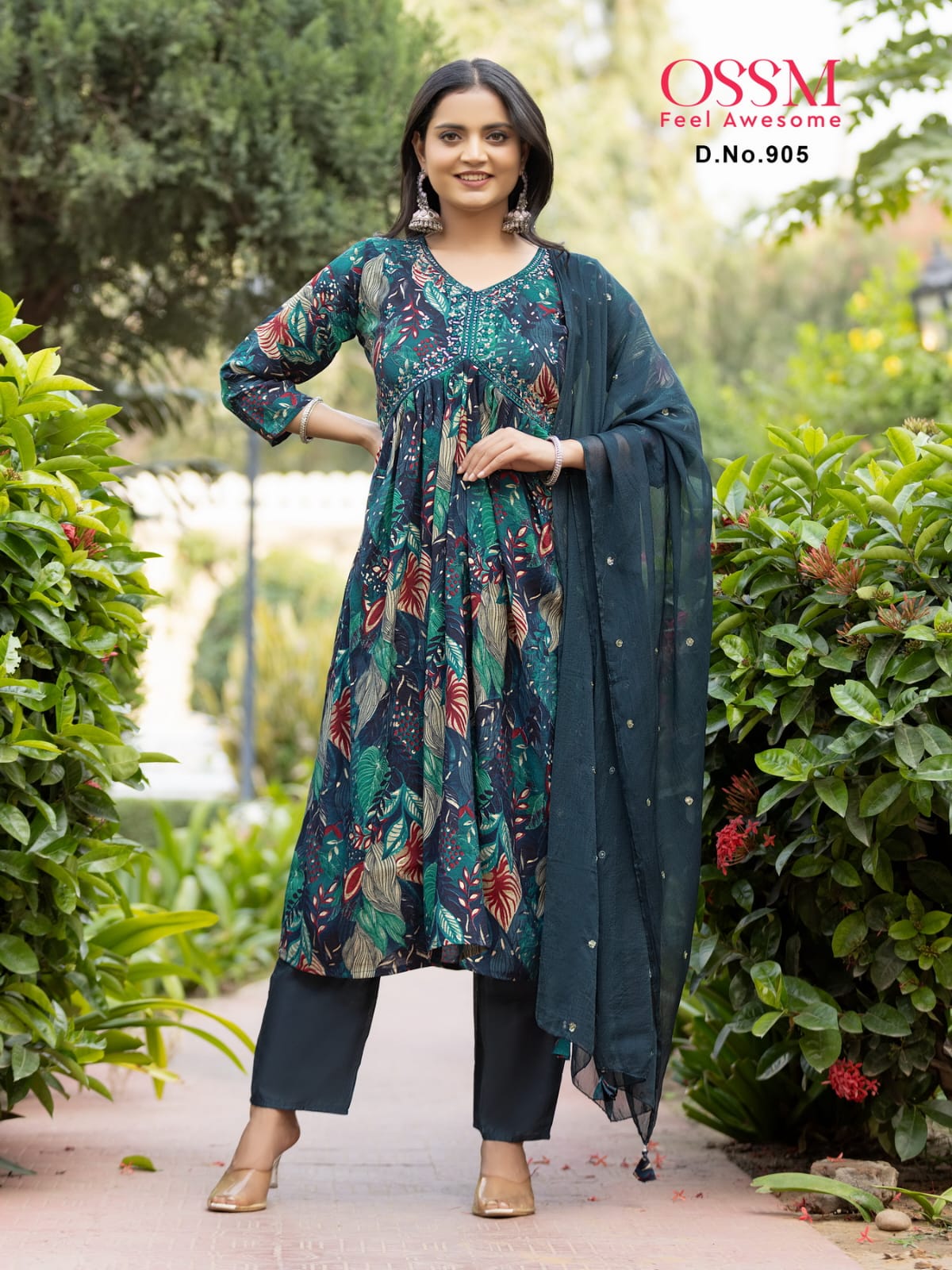 Resham Vol 9 By Ossam Kurti With Bottom Dupatta Catalog
