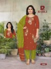 Babli By Raashi Roman Silk Embroidery Kurti With Bottom Dupatta