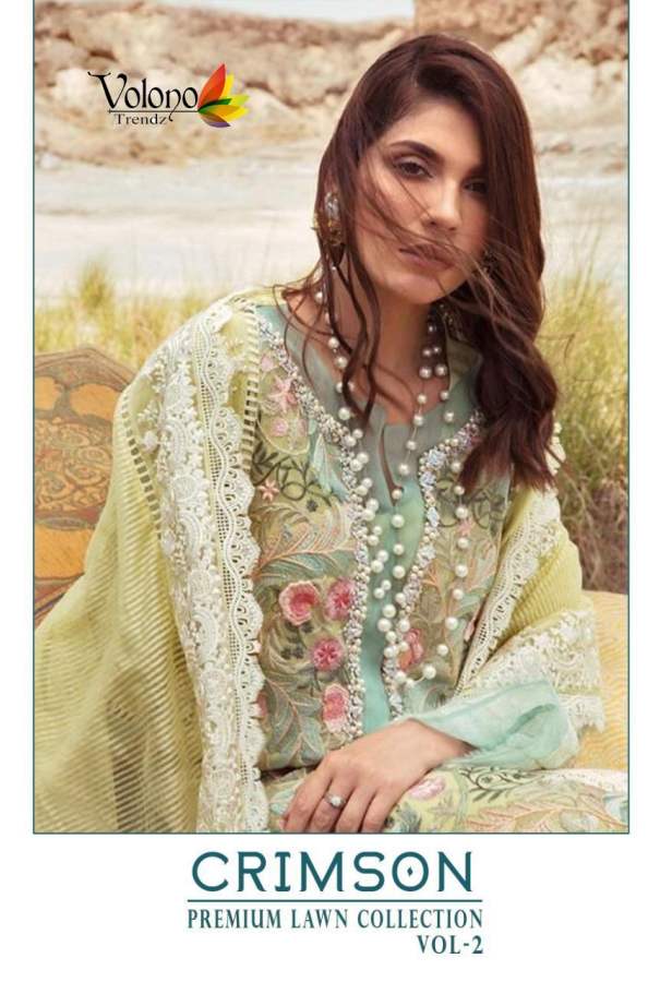 Volono Crimson Premium Lawn Collection 2 Casual Wear Cotton Printed Pakistani Salwar Collection
