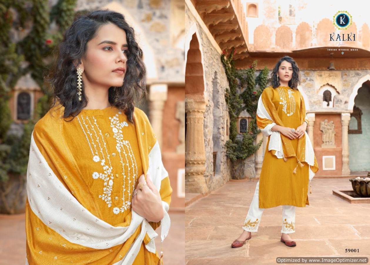 Kalki Sanskruti Pure Chinon Silk Latest Festive Wear Designer Ready Made Suit Collection