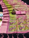 Scvc Gorma A Linen Silk Kalamkari Digital Printed Saree exporters in india