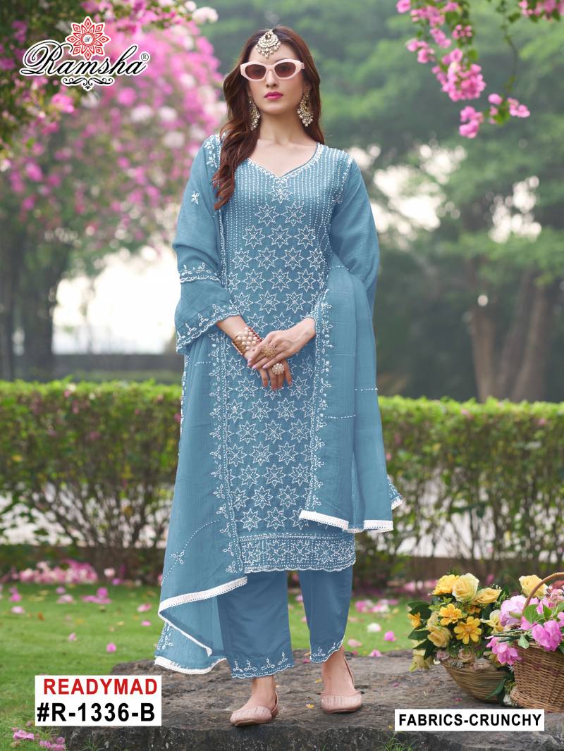 R 1336 Nx By Ramsha Crunchy Ready Made Salwar Suits Best Wholesale Shop In Surat