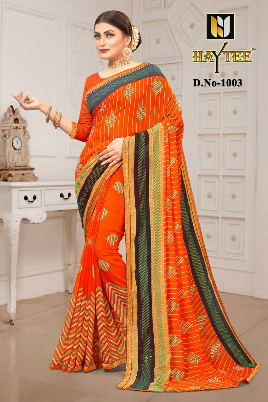 Haytee Gmail 85 Latest Collection Of Dani Printed Daily Wear Saree 
