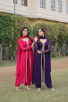 KA 1077 Faux Blooming Embroidered Designer Readymade Suits Exporters In India