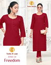 Freedom By Tunic House Viscous Rayon Chikanakari Wholesale Kurtis Suppliers In Mumbai