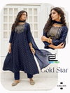Gold Star By Blue Hills Rayon Embroidery Kurti With Bottom Dupatta Orders In India
