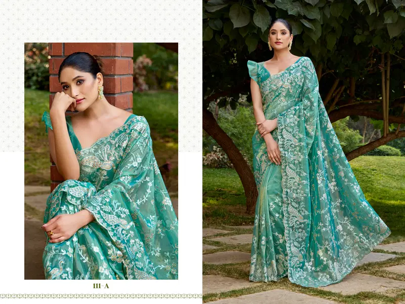 Df 111 A To 111 C Twill Net Designer Party Wear Saree Wholesale Online