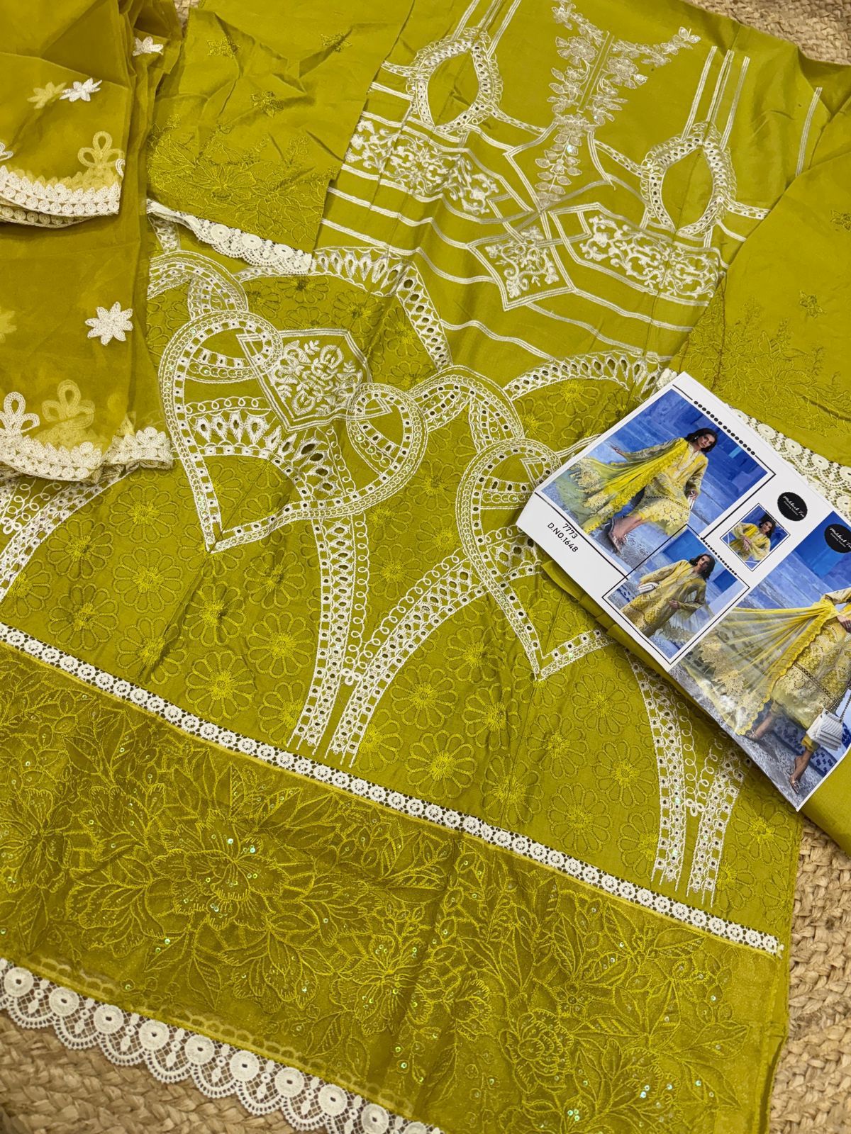 1648 Mehbbob Tex Visocse Lawn Embroidery Pakistani Suits Exporters In India