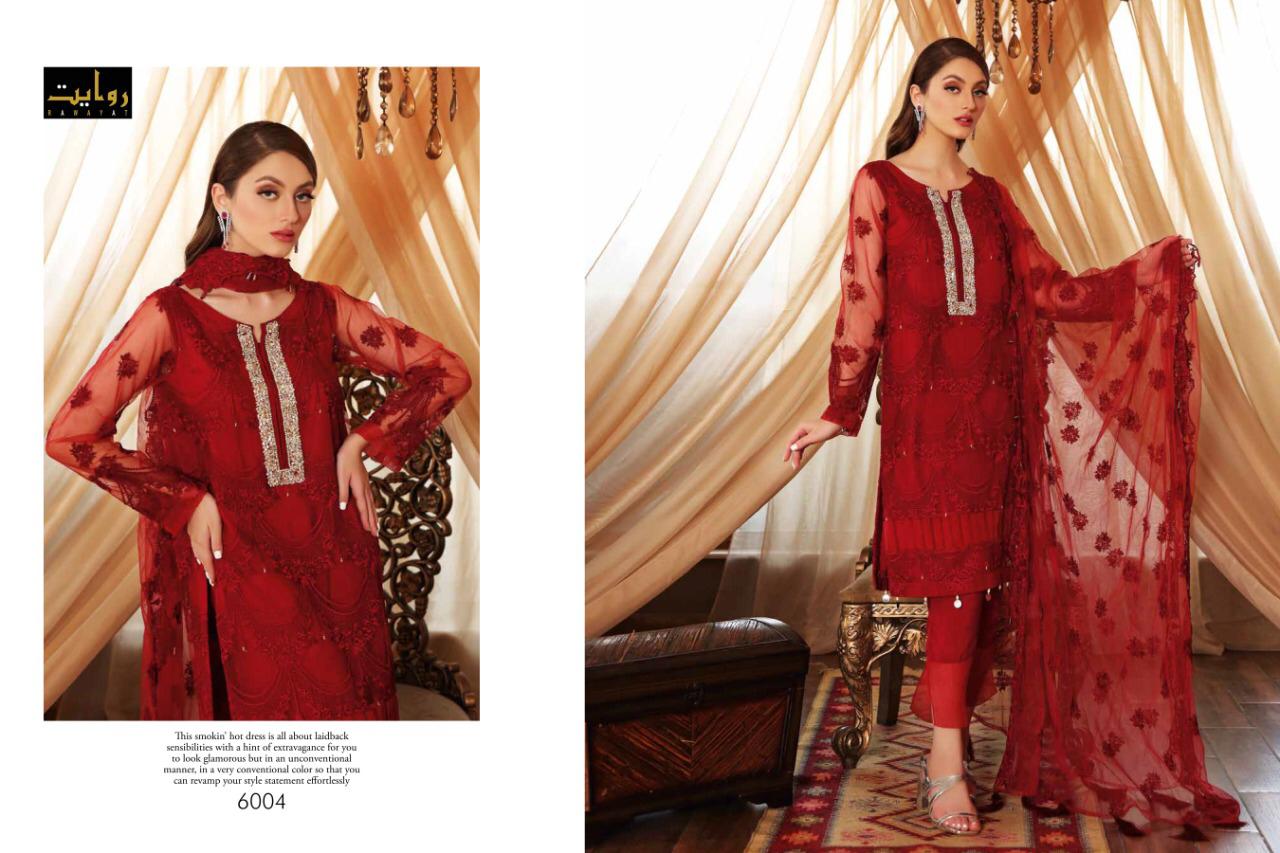 Rawayat Chimmer Vol 2 Latest Designer Faux Georgette With Heavy Embroidery Worked Pakistani Salwar Suits Collection