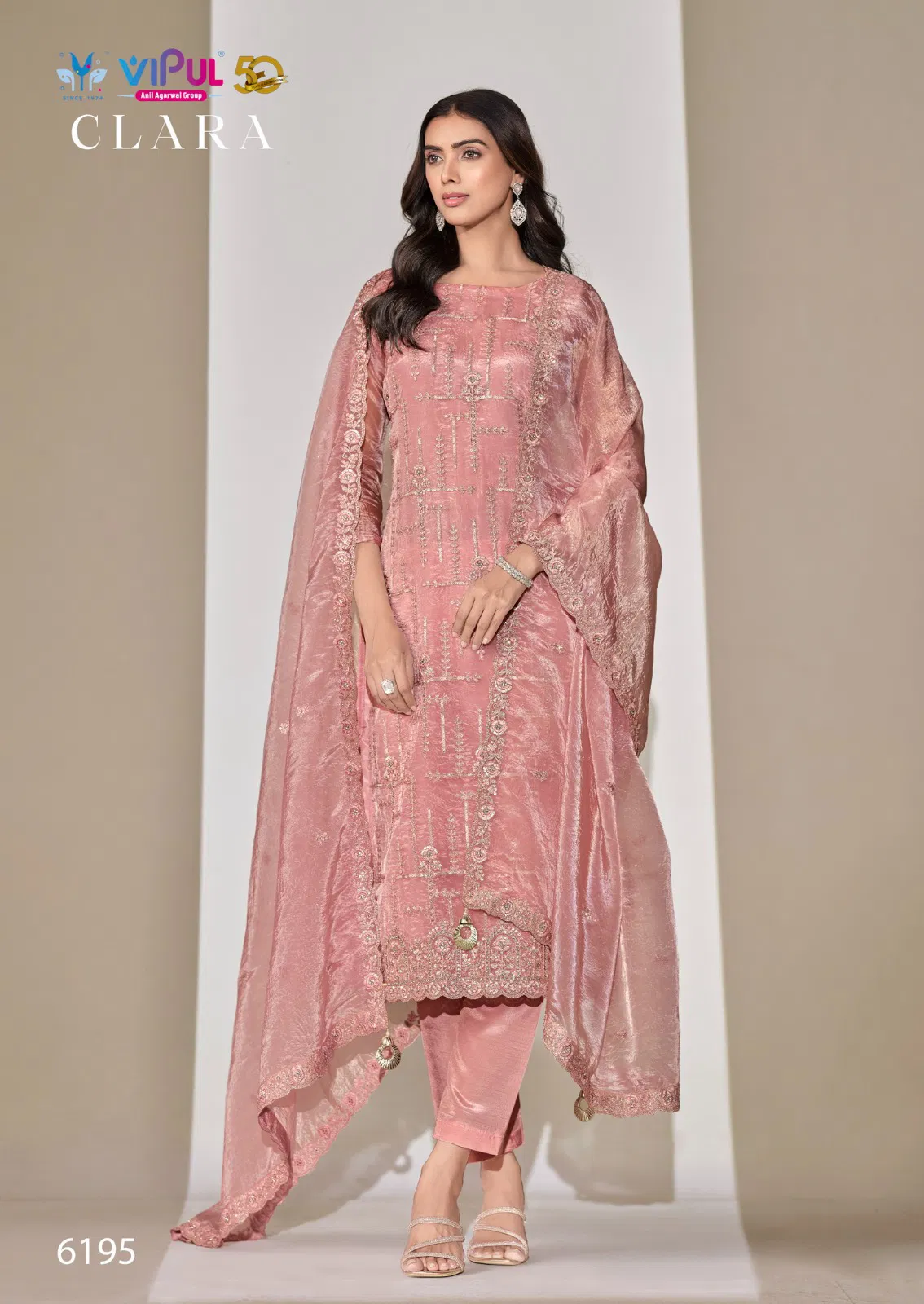 Clara By Vipul Satin Embroidery Designer Surat Salwar Suits Wholesale Market