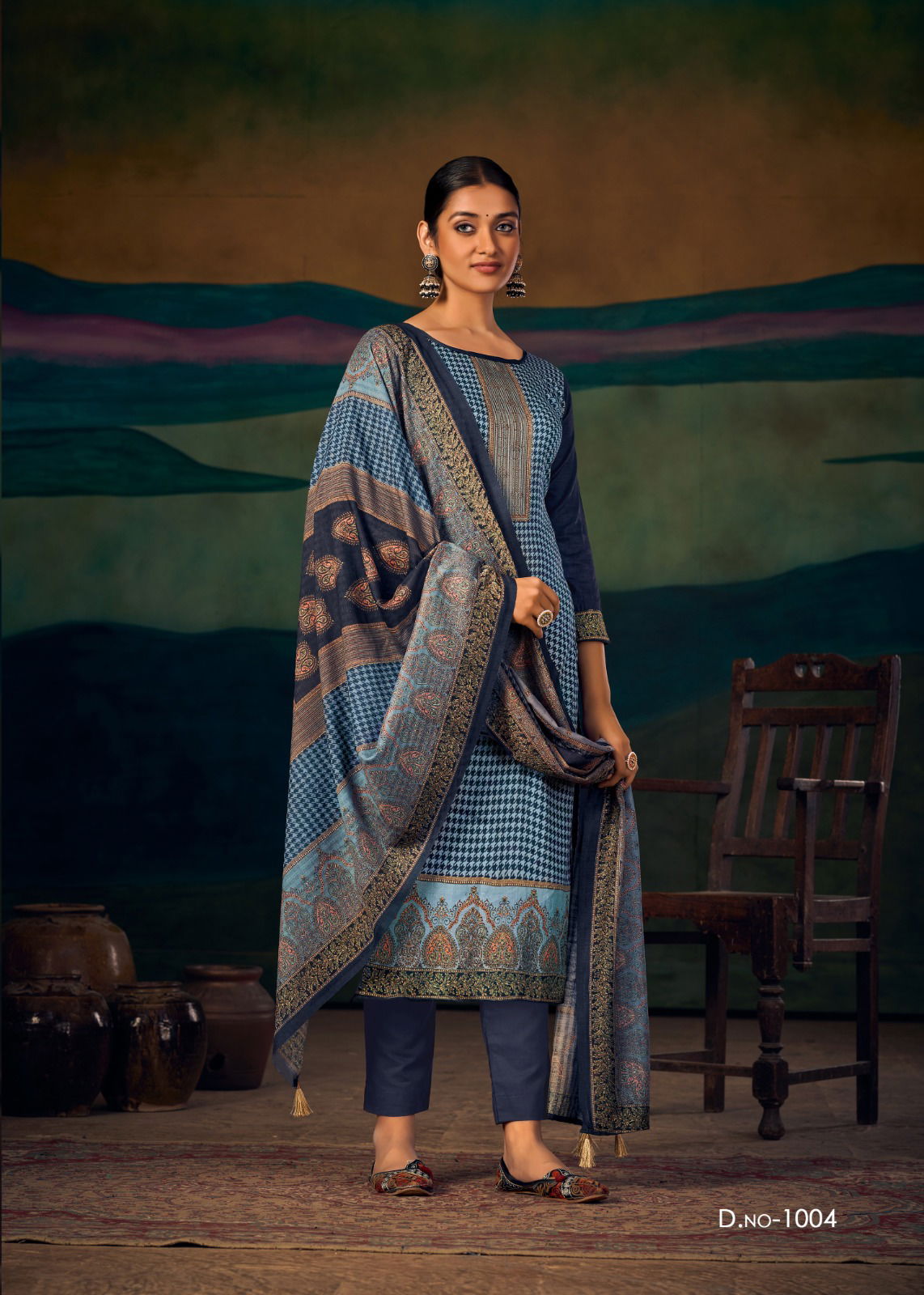 Zara Jam Stain Digital Printed Dress Material Catalog