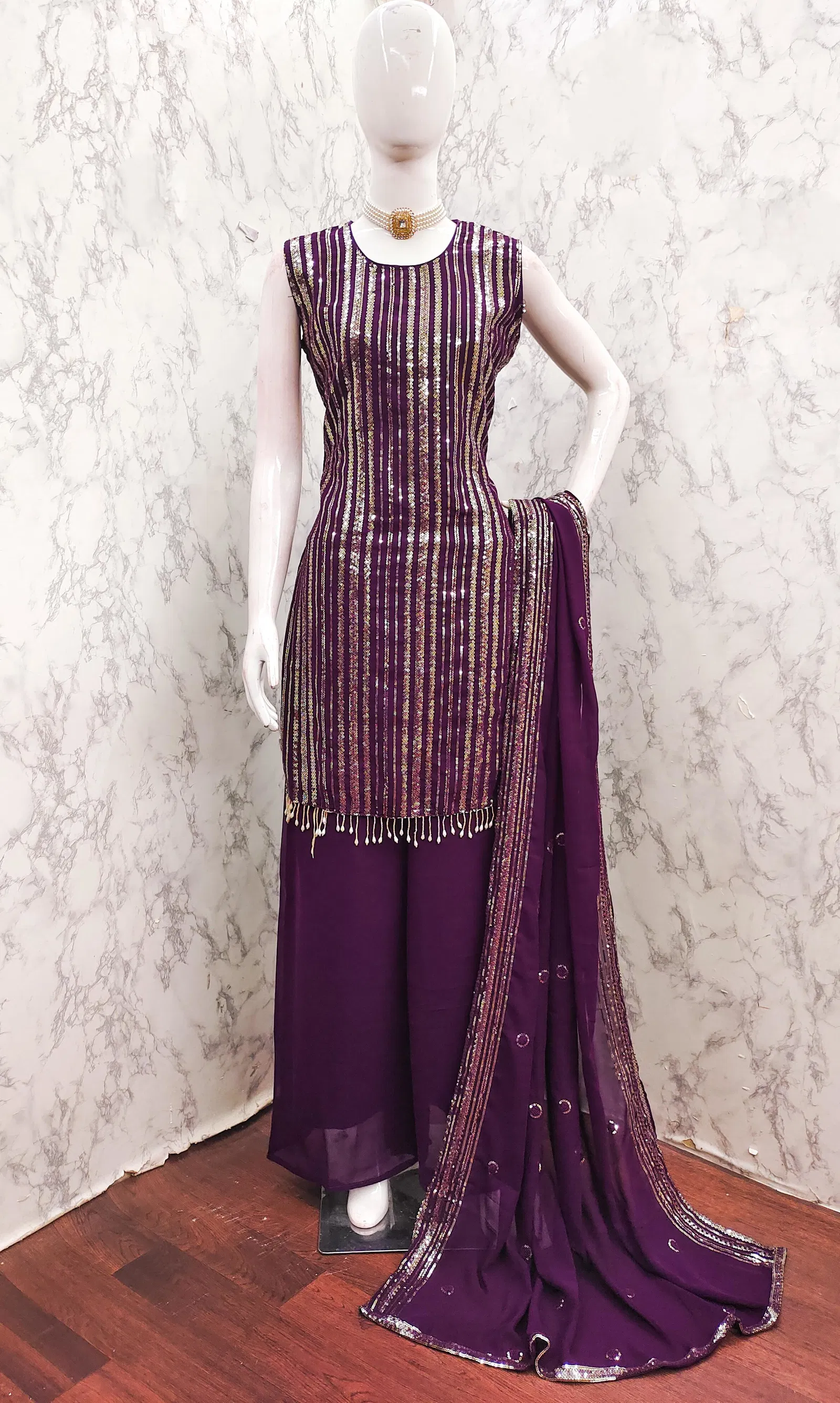 Tt 006 A to D Georgette Embroidery Readymade Suits Wholesalers In Delhi