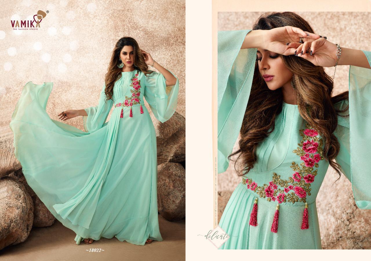 Vamika Sui Dhaga-3 Latest Stylish Party Wear Georgette With Heavy Embroidery And Diamond Worked Gown Collection