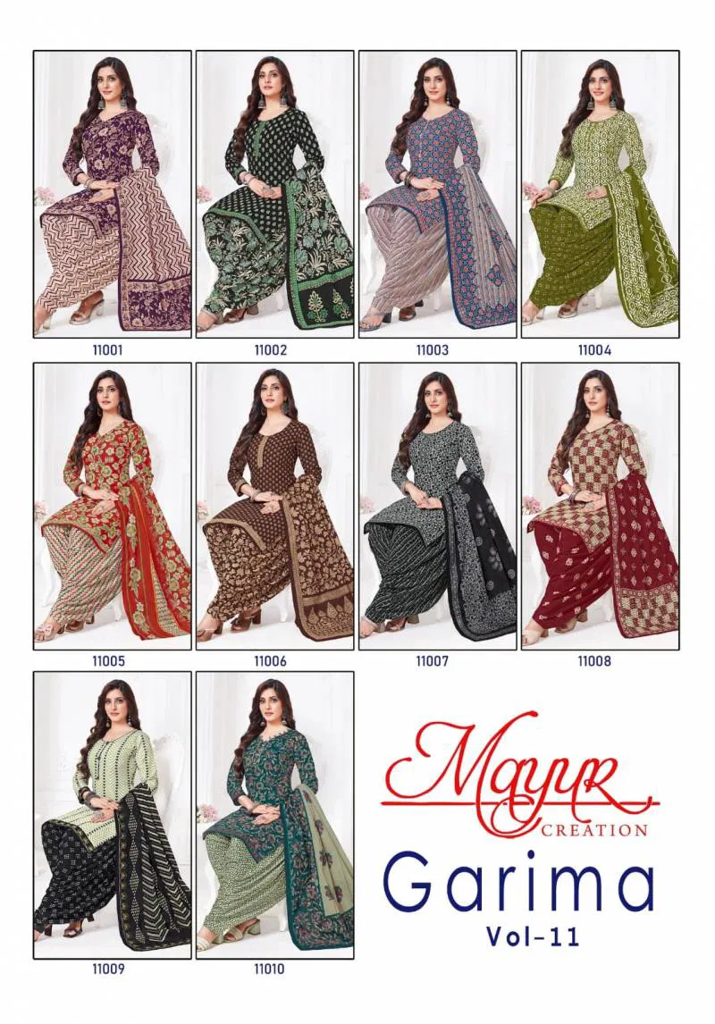Garima Vol 11 By Mayur Cotton Printed Wholesale Dress Material Wholesale Market