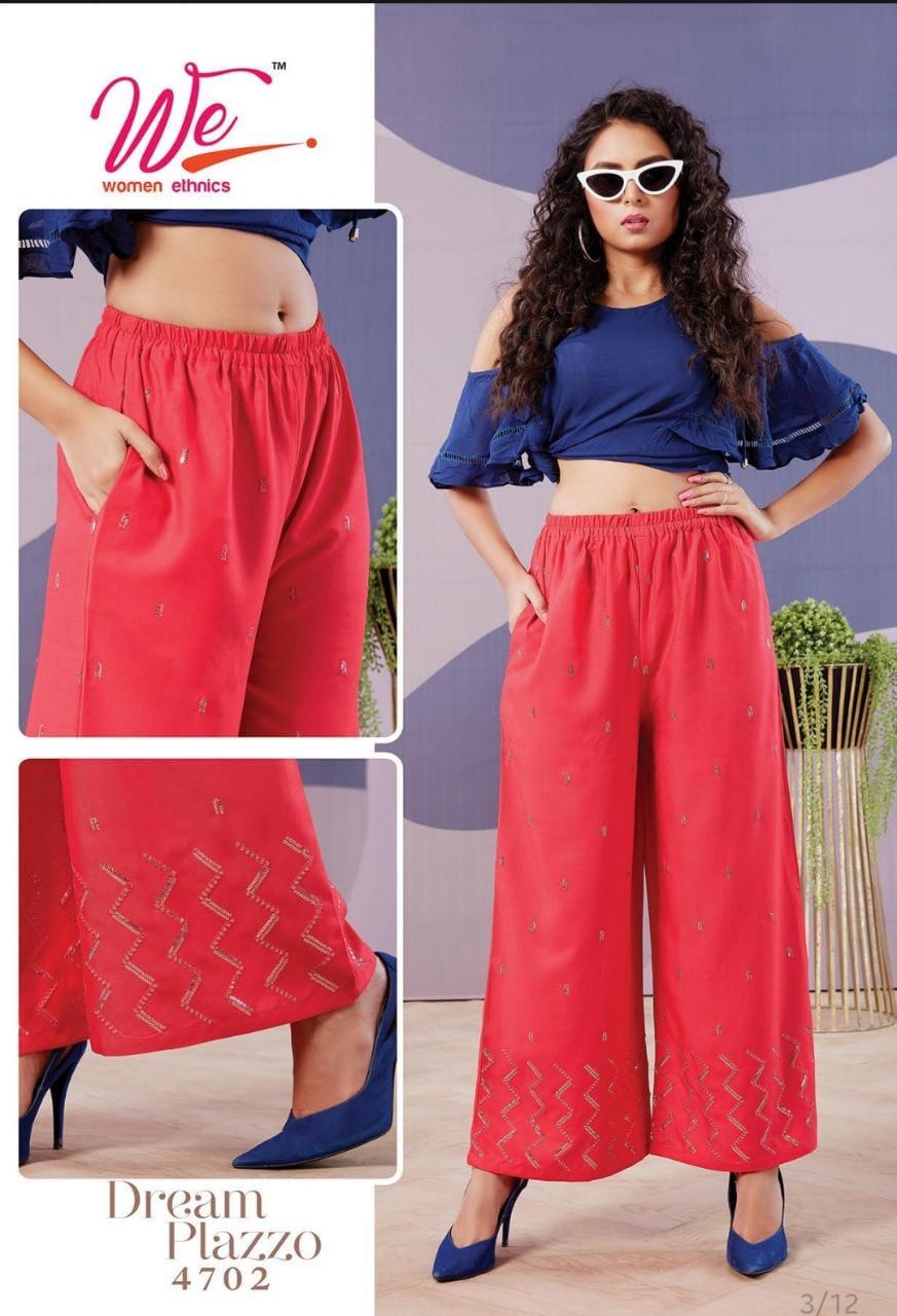We Dream Latest Fancy Designer Palazzo Pants Casual Wear Collection