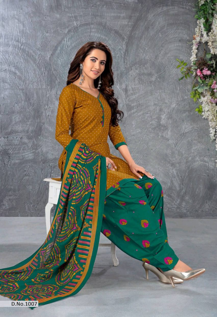 Meenaxi Sanskruti 1 Latest Printed Cotton Regular Wear Ready Made Salwar Suit Collection