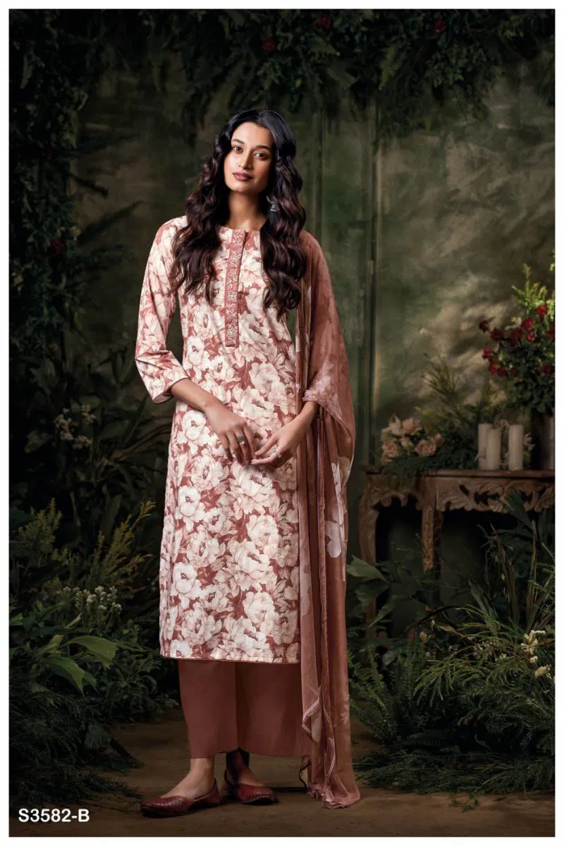 Emera By Ganga Cotton Printed Embroidered Salwar Suit Wholesale Online