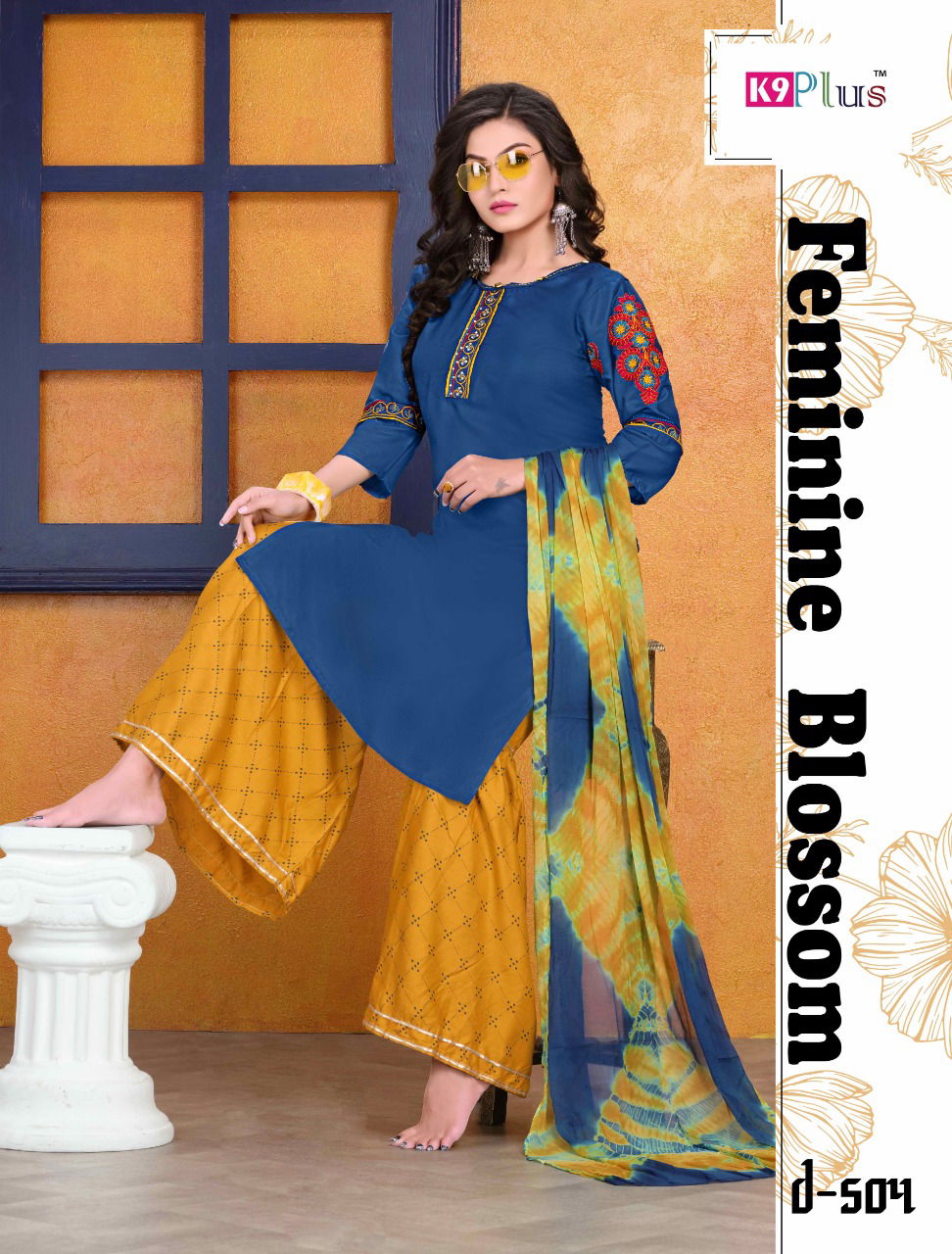 K9 Plus Akansha Latest Fancy Designer Ethnic Wear Heavy Rayon With Embroidery Work Readymade Sharara Suit Collection
