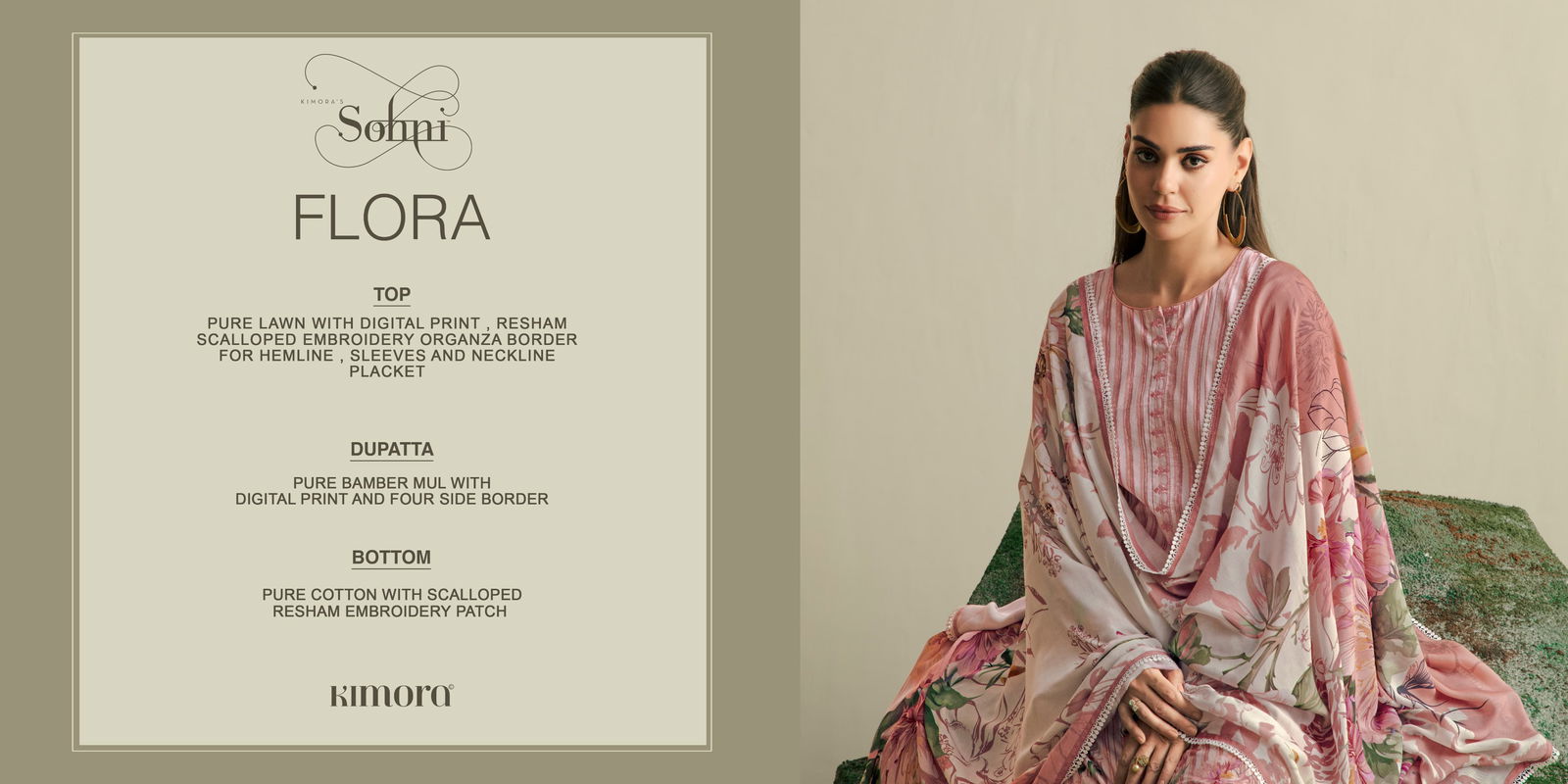 Flora Vol 17 By Kimora Sohani Lawn Printed Salwar Suits Surat Wholesale Market