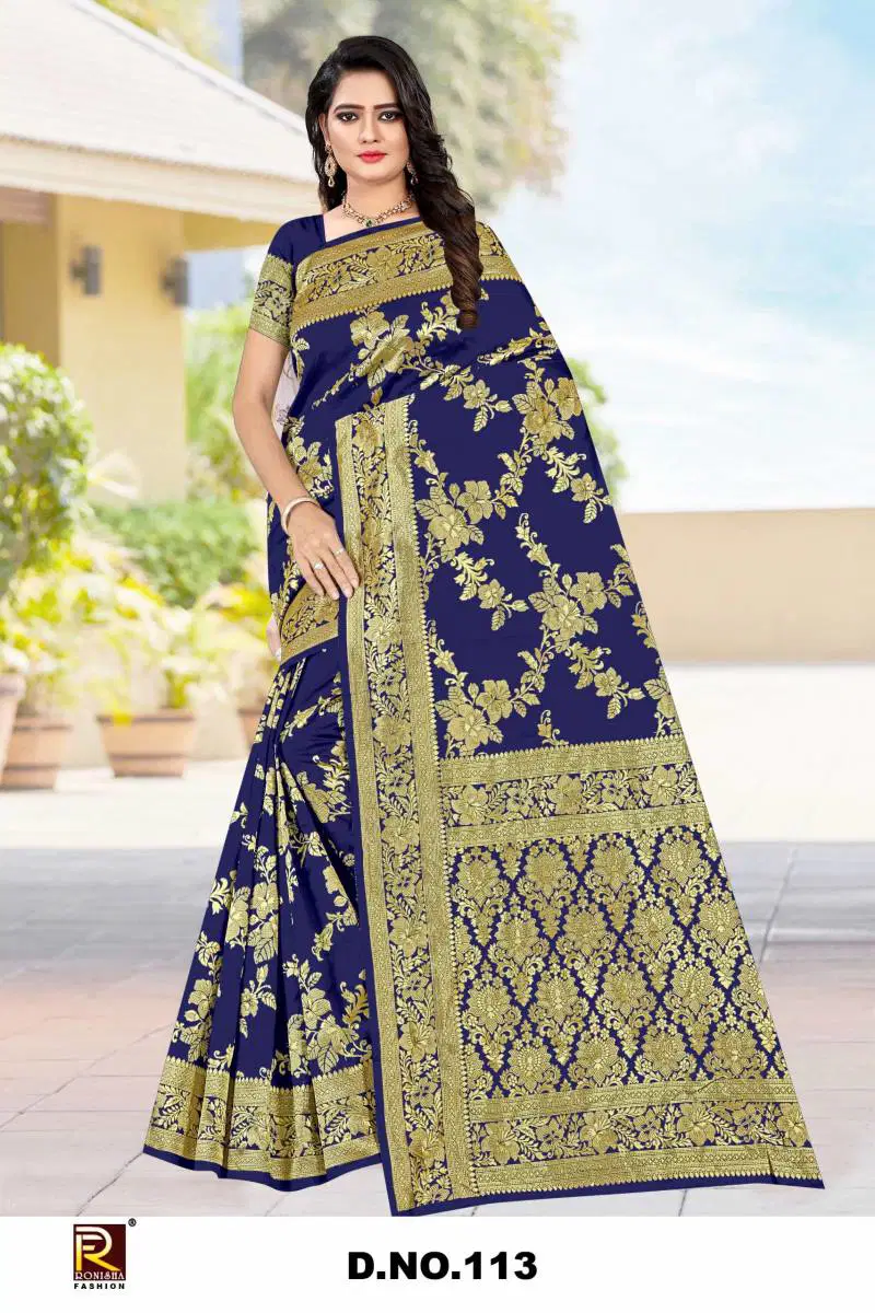 Ronisha 113 Banarasi Silk Festive Wear Saree Online Wholesale