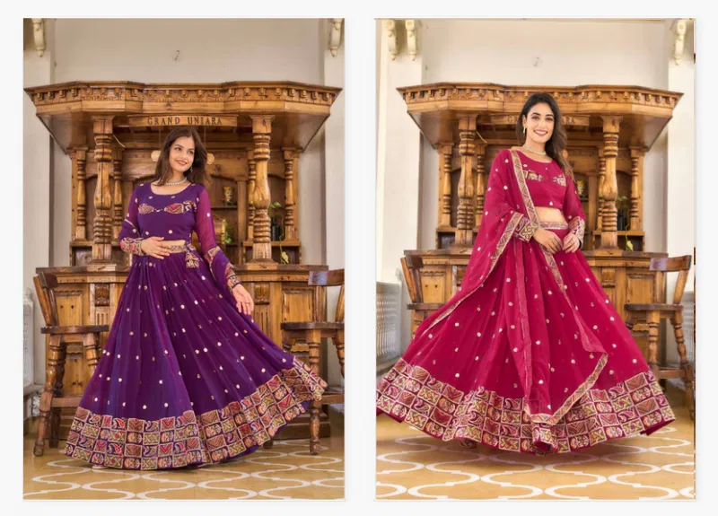 Sn 2296 97 Beautiful Faux Georgette Designer Lehenga Choli Wholesale Market In Surat