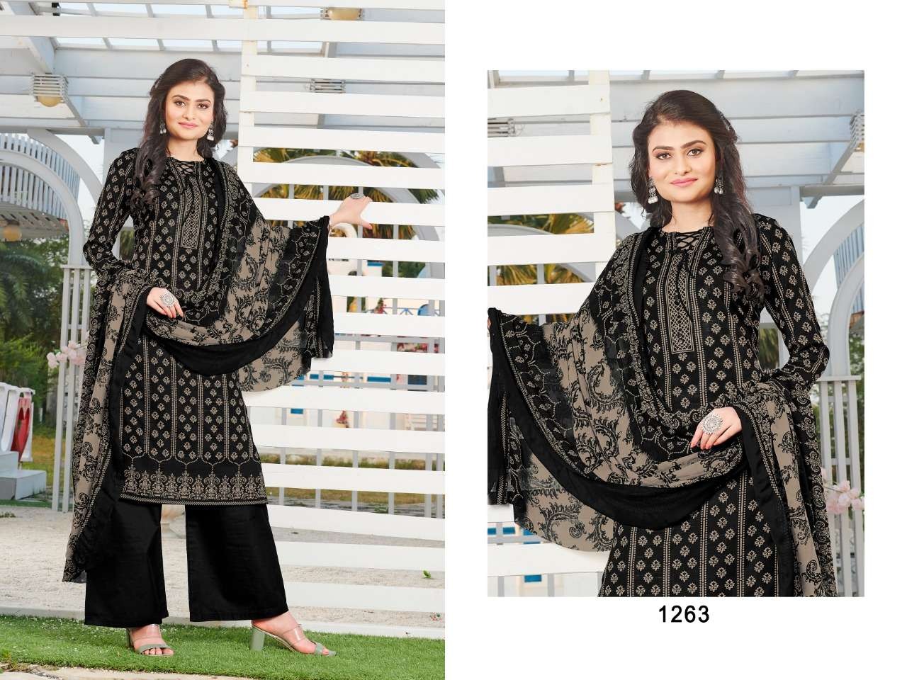 Bipson Kayraa Black Special Latest Regular Wear Cotton Printed Dress Material Collection
