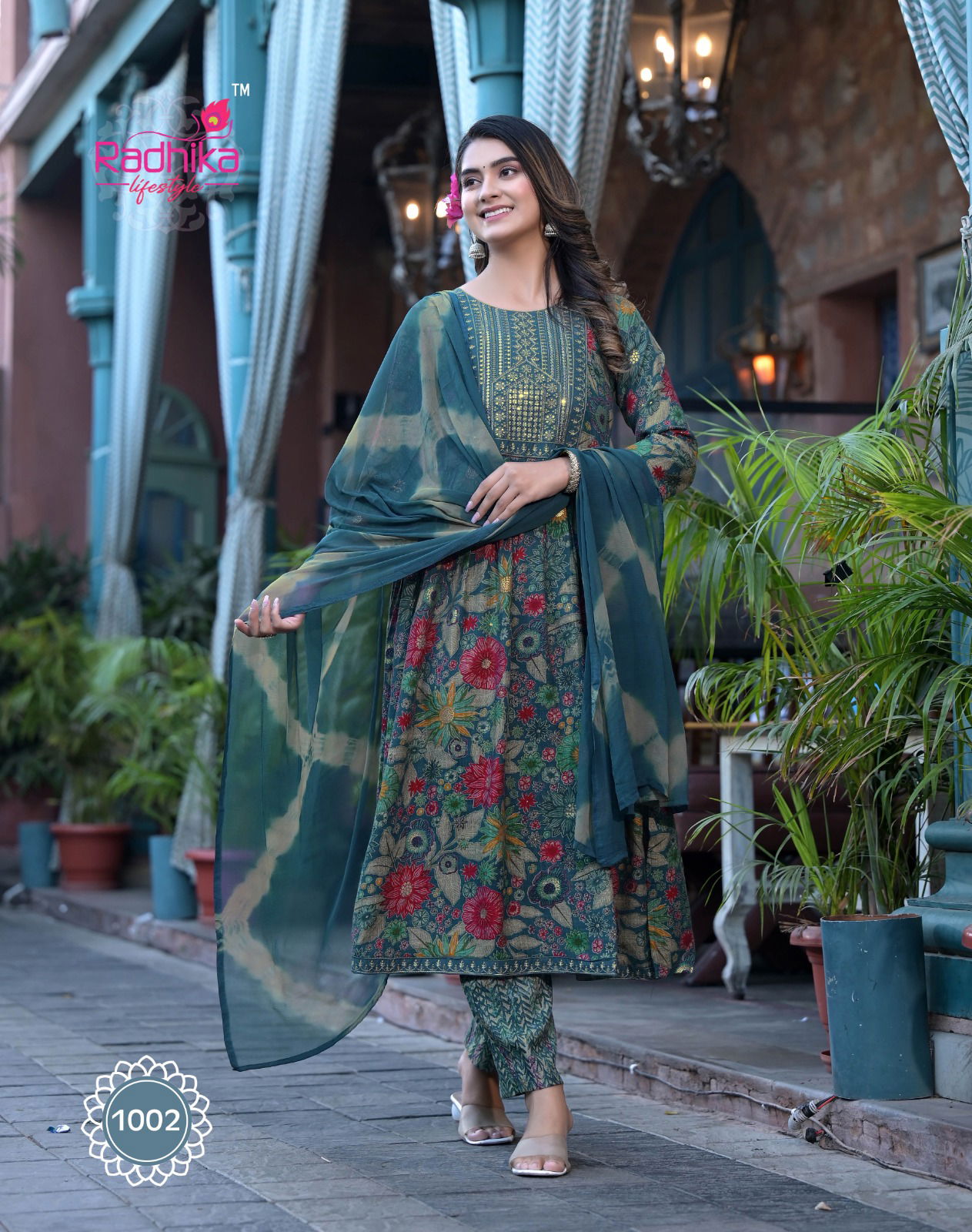 Resham Vol 1 By Radhika Foil Printed Kurti Bottom With Dupatta Catalog
