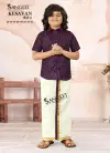 Kesavan By Sangeet Kids Slub Cotton Shirt With Vesti Wholesale In India