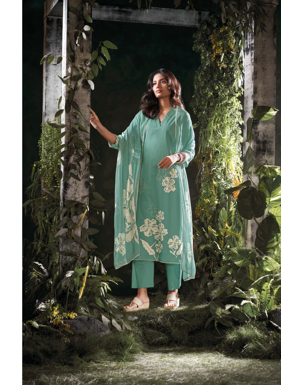 Iragai By Ganga Cotton Printed Embroidery Salwar Suit Suppliers In India