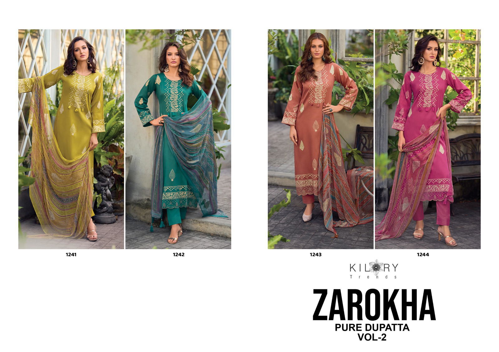 Zarokha Vol 2 By Kilory Jam Cotton Printed Salwar Kameez Expoters In India