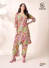 A Line Vol 3 By Dl Poplin Cotton Printed A Line Long Co Ord Set Exporters In India
