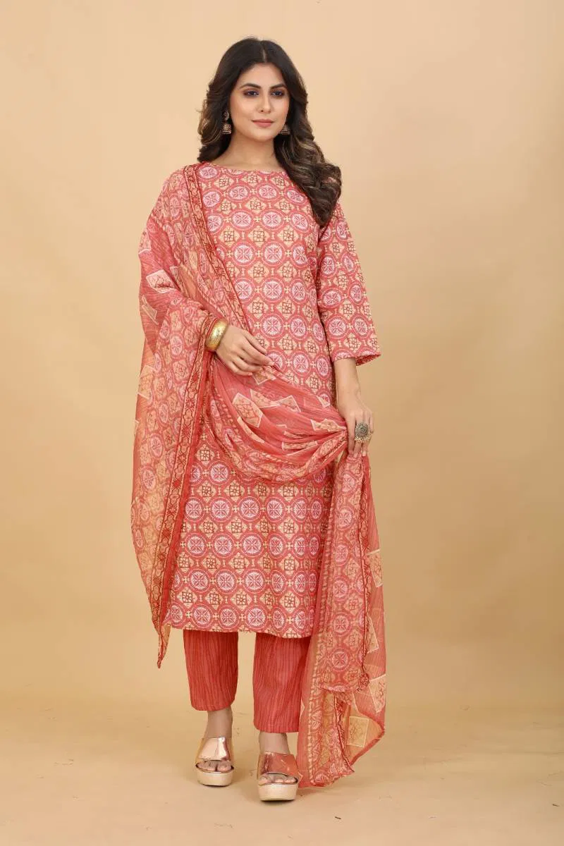 Tanyaa P 143 Cotton Printed Kurti Bottom With Dupatta Wholesale Online