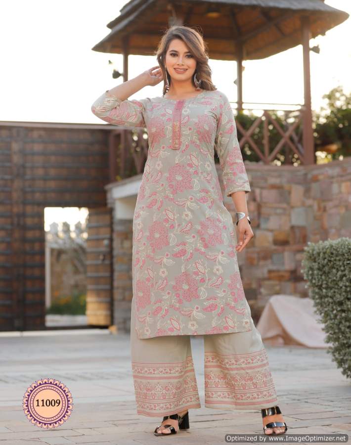 Bibas 11 Ethnic Wear Rayon Printed Kurti With Bottom Collection