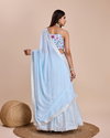 DZ 2236 Sky Blue Embroidery Georgette Party Wear Lehenga Choli Wholesale Market In Surat