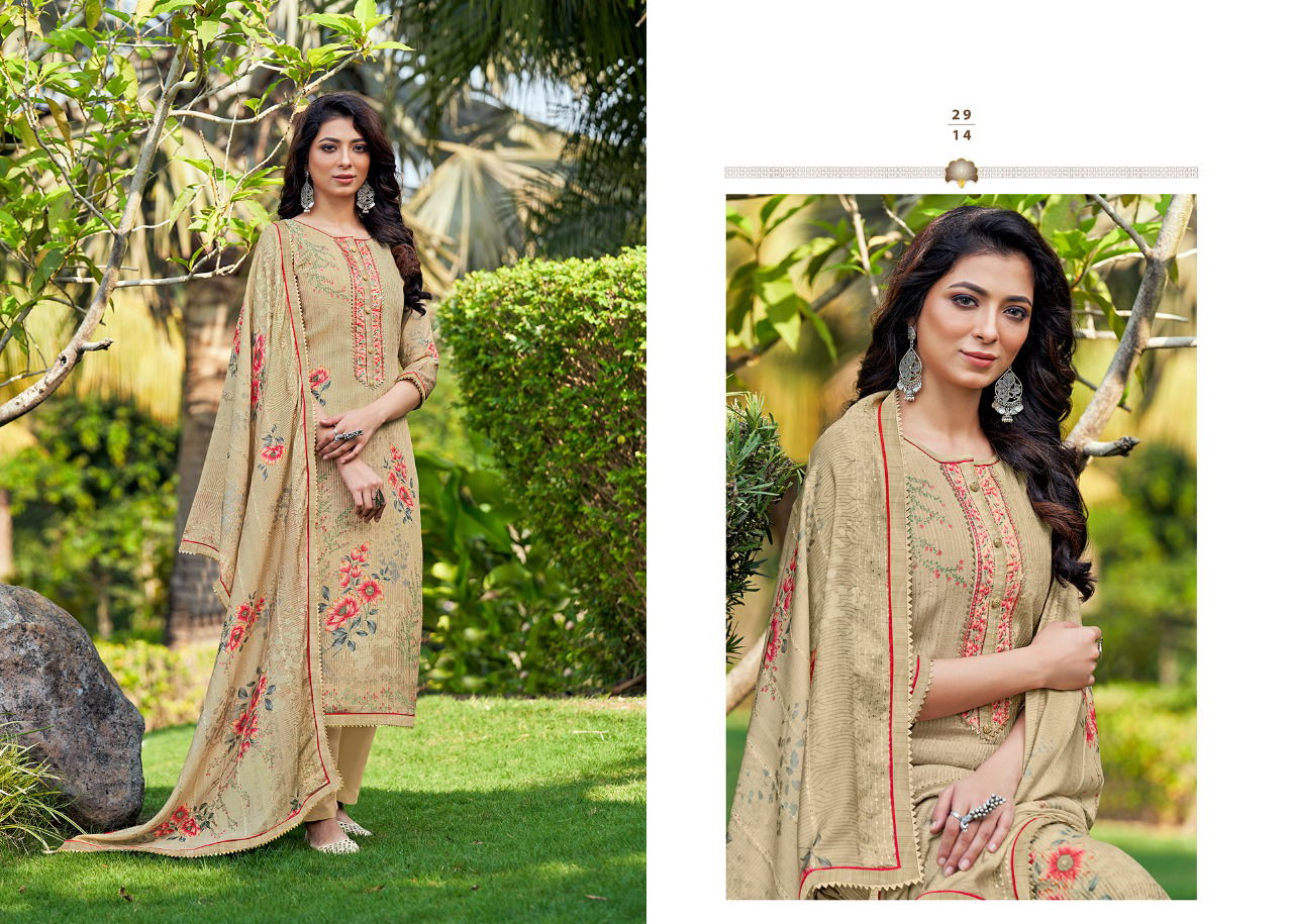Rangoon Flower Valley Designer Festive Wear Heavy Muslin And Sequence Work With Pure Digital Print Ready Made Collection
