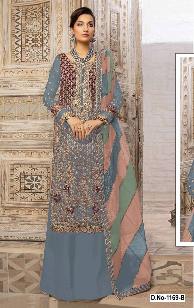 Hit 1169 A To C Faux Georgette Designer Salwar Suits Exporters In India