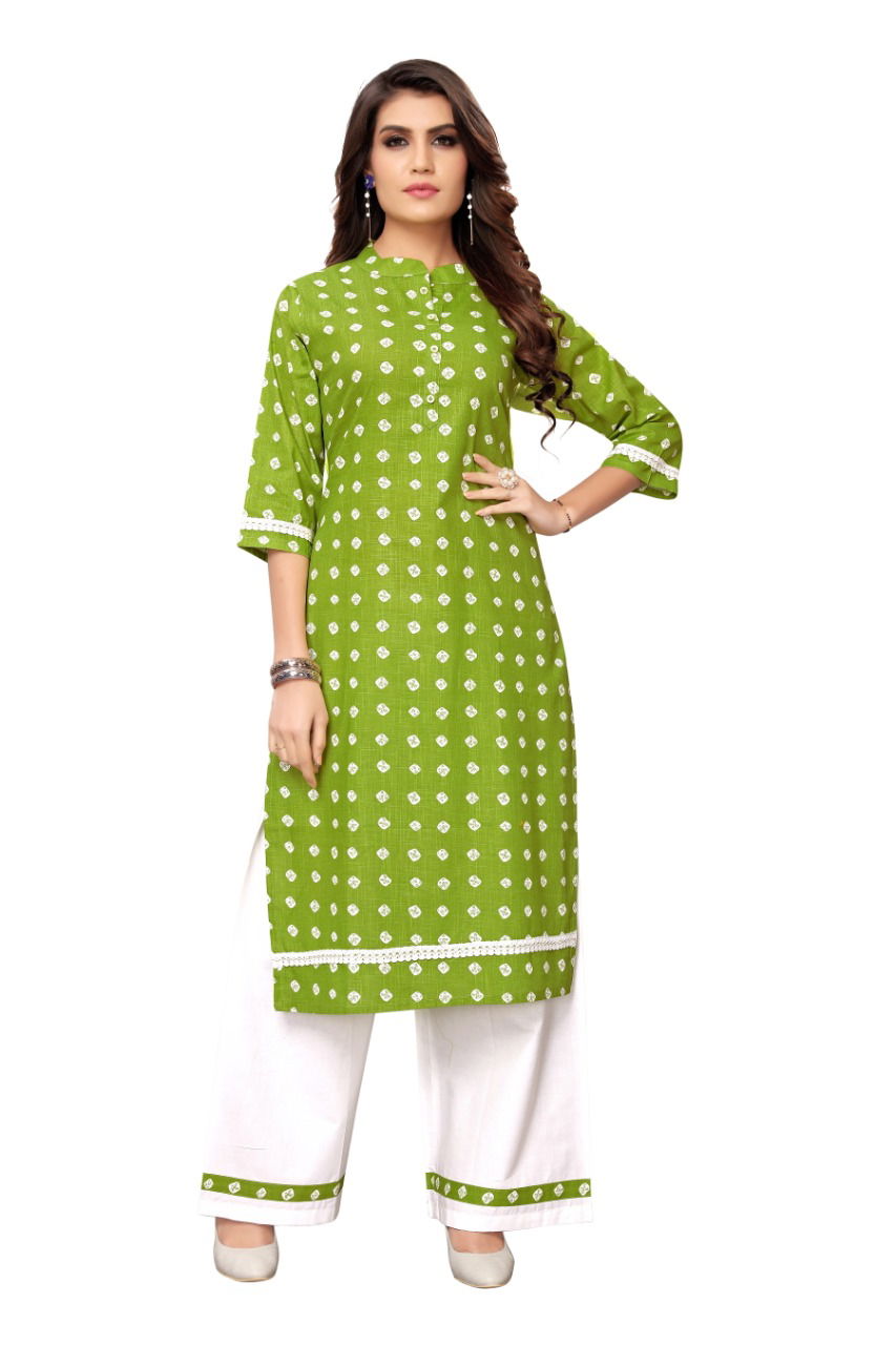 Ab Kurti Plazo 1 Casual Wear Designer Printed Traditional Festival Wear Cotton Kurti With Flex Bottom Collection