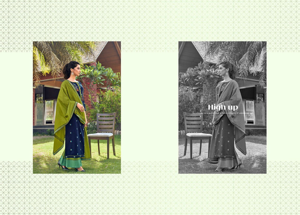 Rangoon High Up Wear Embroidery Fancy Work Festive Wear Pure Cotton Ready Made Dress Collection
