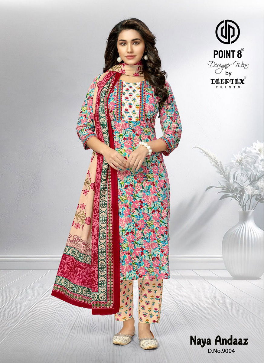 Naya Andaaz Vol 9 By Deeptex Cotton Printed Kurti   Bottom With Dupatta Suppliers In India